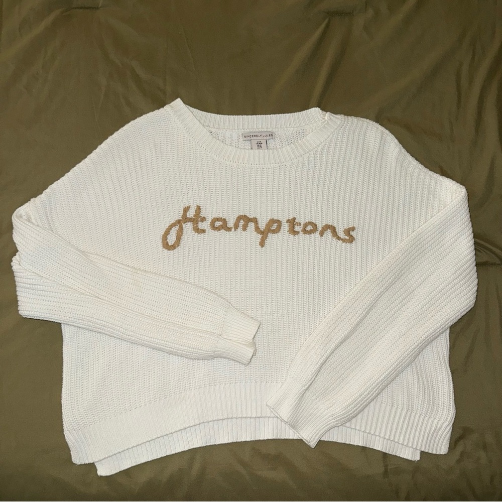 Sincerely Jules White Hamptons Sweater